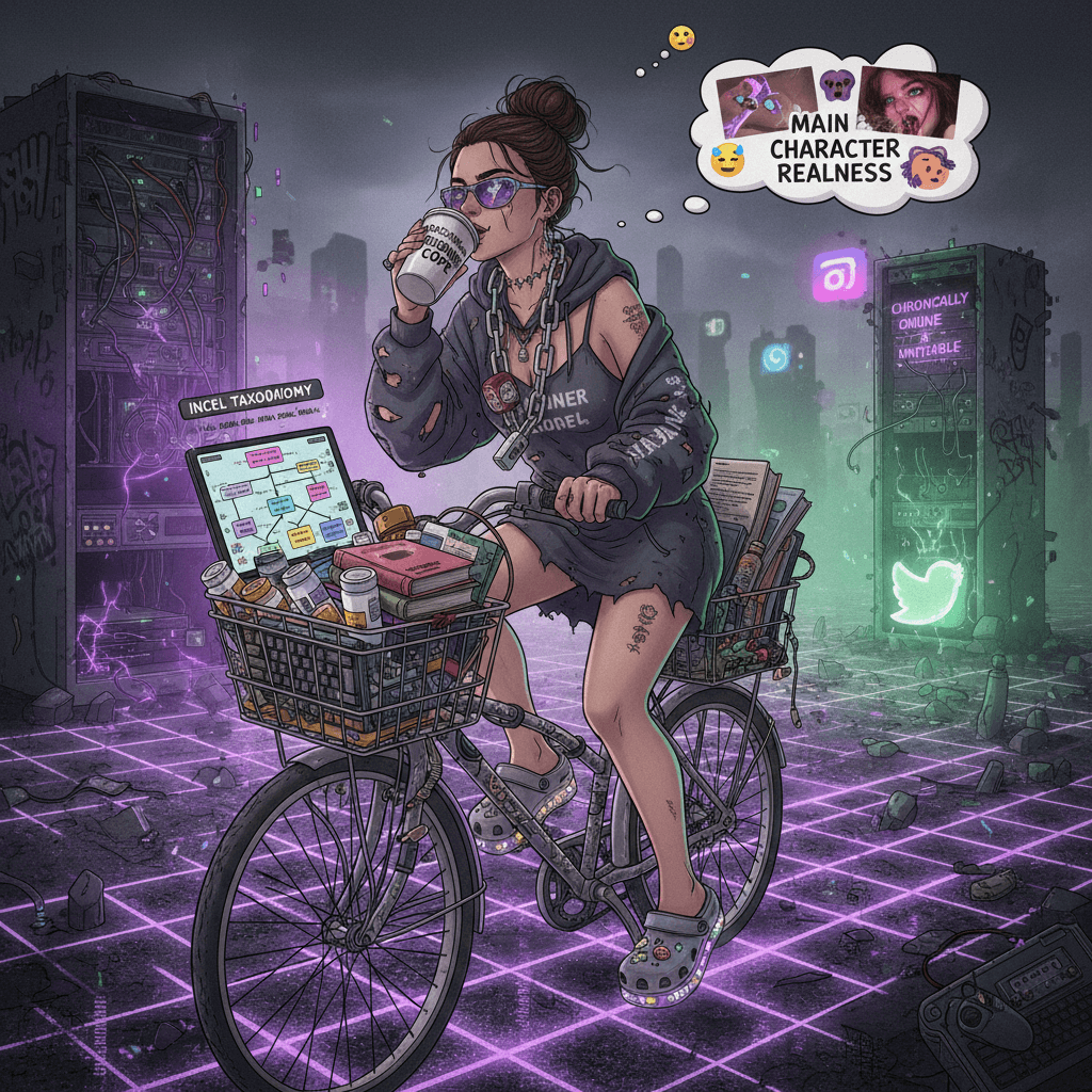 girl boss bikes her way through another incel taxonomy phase