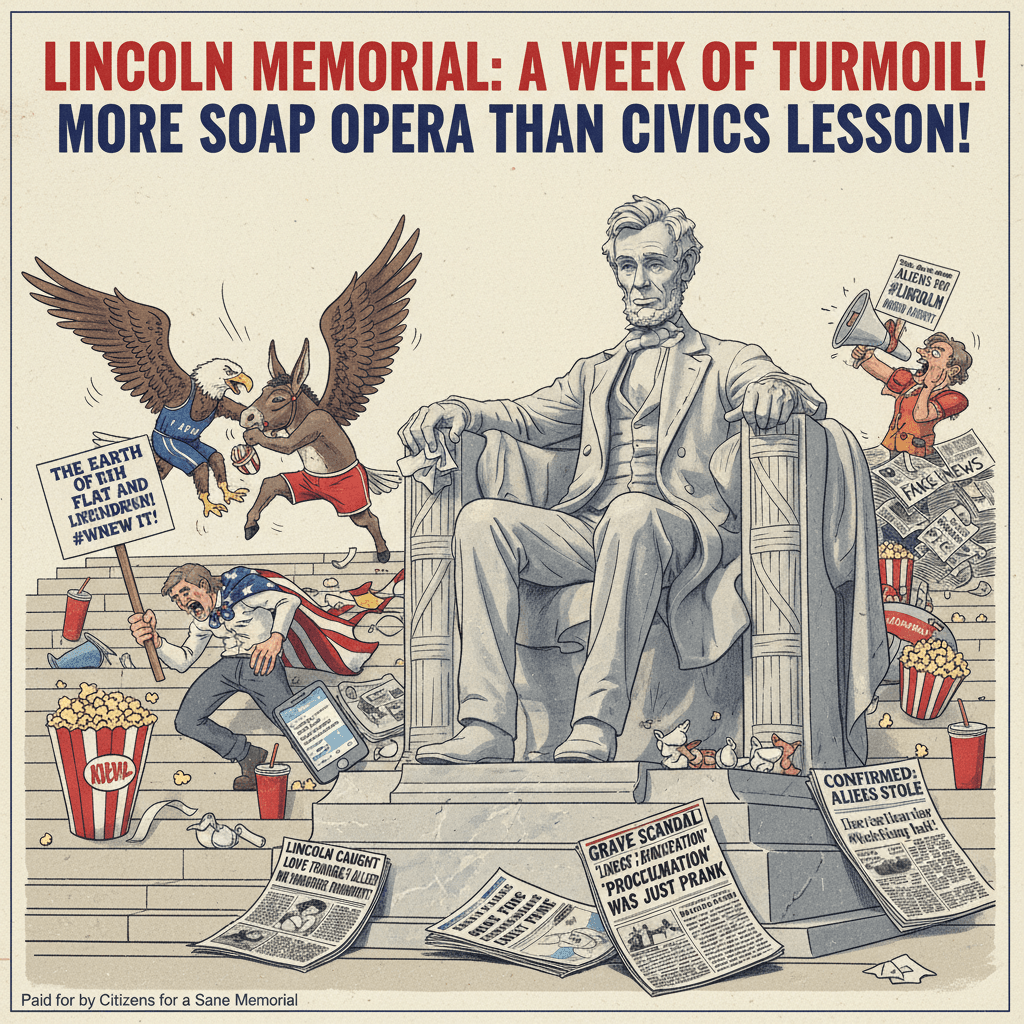 Lincoln Memorial saw more drama than actual history this week