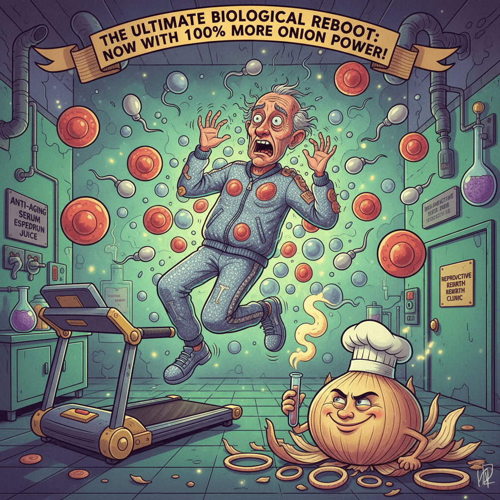 Rich guy achieves ultimate biological reset, becomes reproductive cells