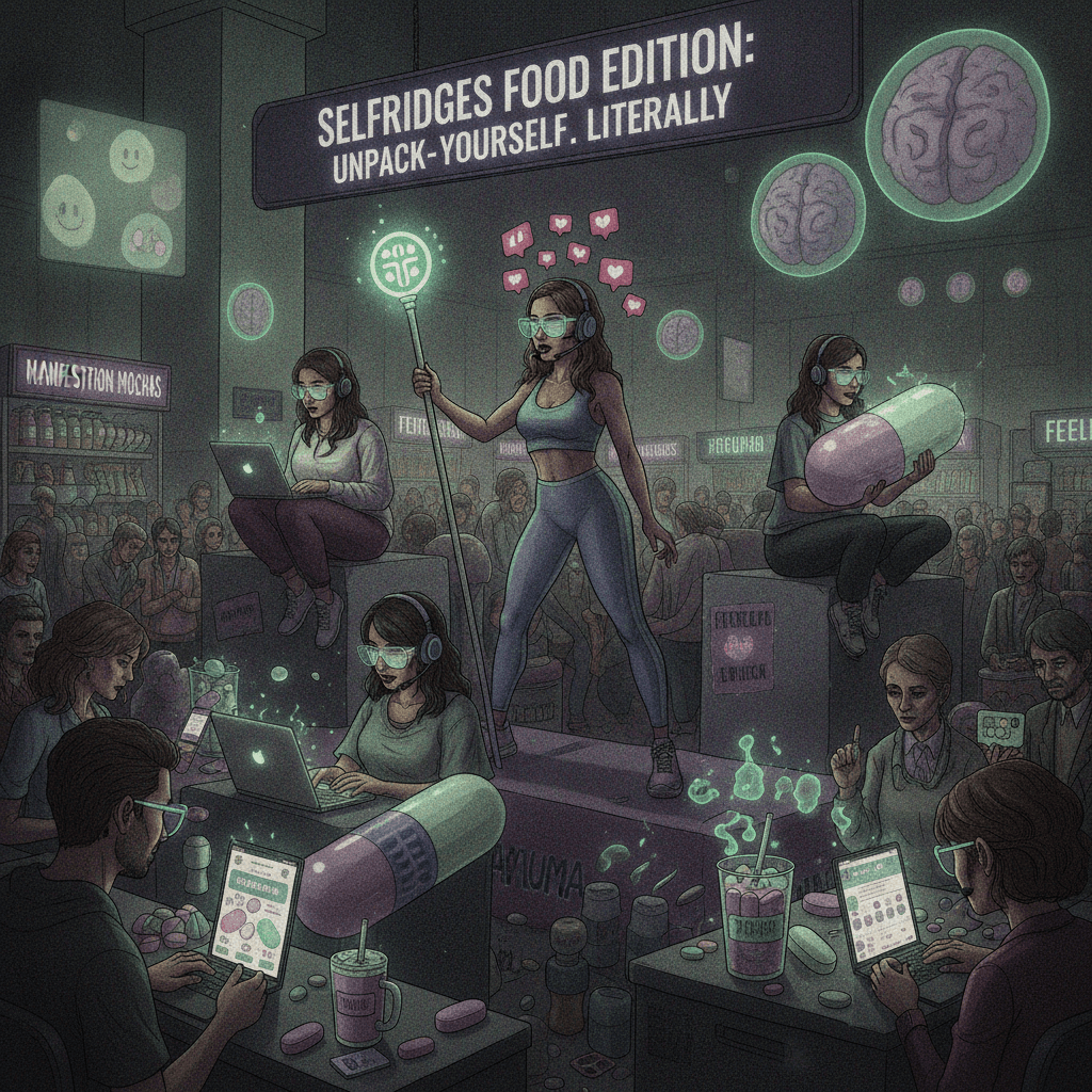 Selfridges food hall but make it trauma-pilled therapists