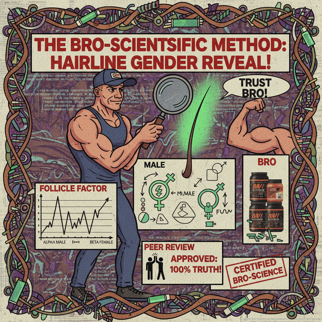 bro discovered gender via follicle analysis, peer review: bro