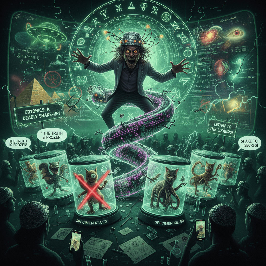 TED talk meets conspiracy brain-rot, shaking frozen specimens kills them apparently