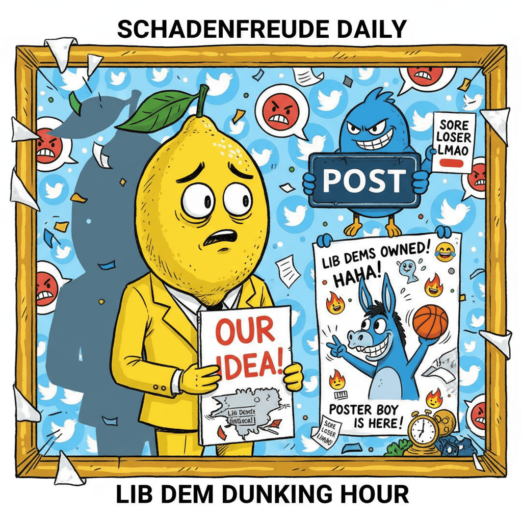 Lib Dems accidentally own themselves, poster gleeful about it