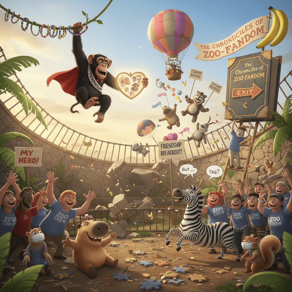 Chimp emotional support animal saves herself via friendship