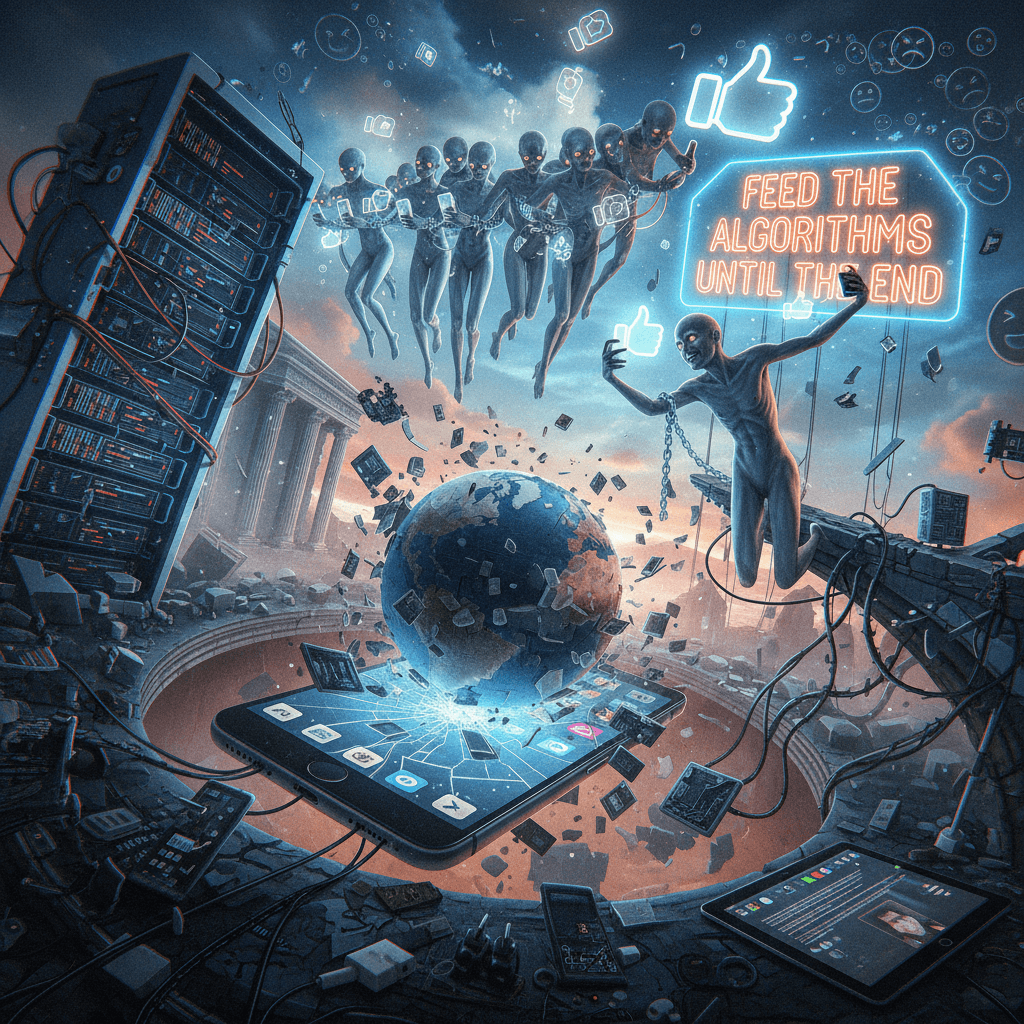 server down = society collapses, somehow we still chasing likes