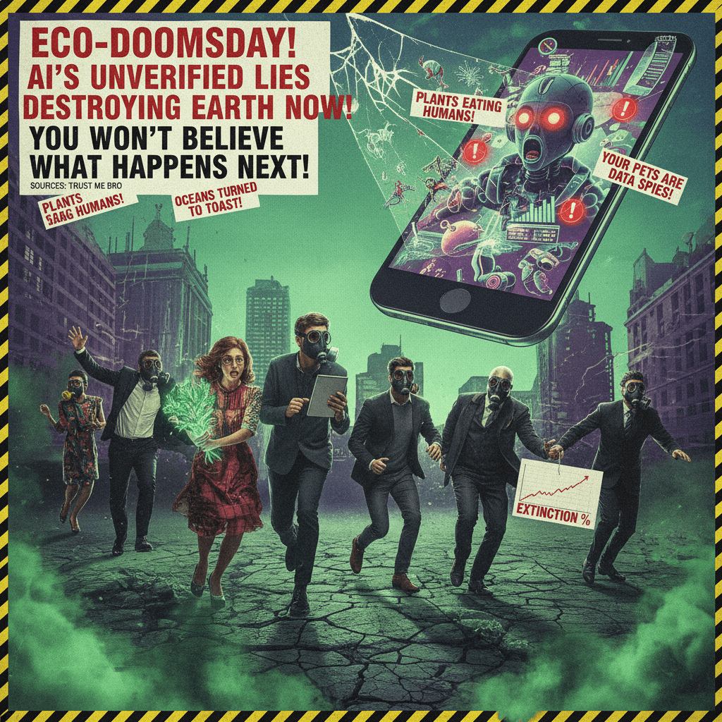 Aesthetic apocalypse meets unverified data for maximum environmental panic