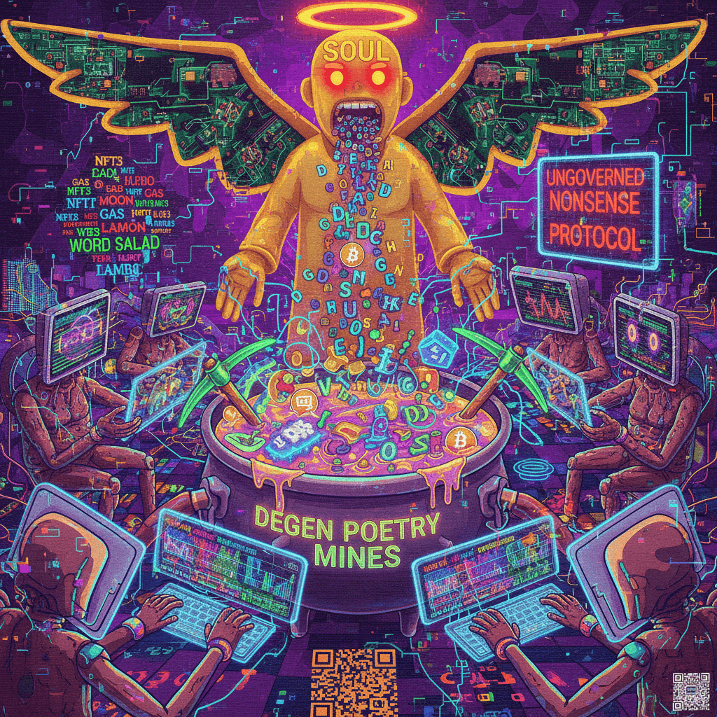 Soul's delight meets alphabet soup in the degen poetry mines