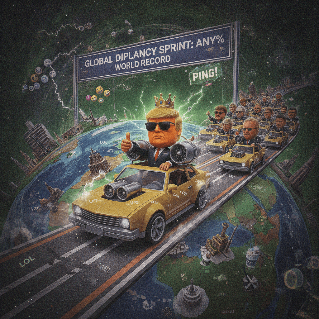 tiny car go brrr: international relations speedrun any%