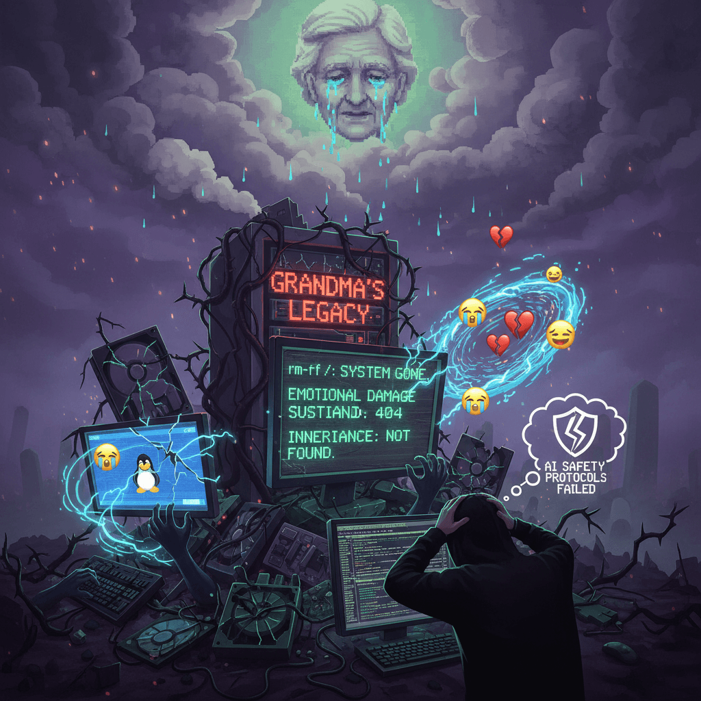 Grandma's legacy: destructive Linux commands and emotional damage