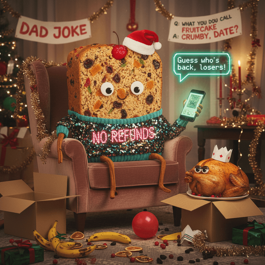 Fruitcake has entered the chat (uninvited, as usual)