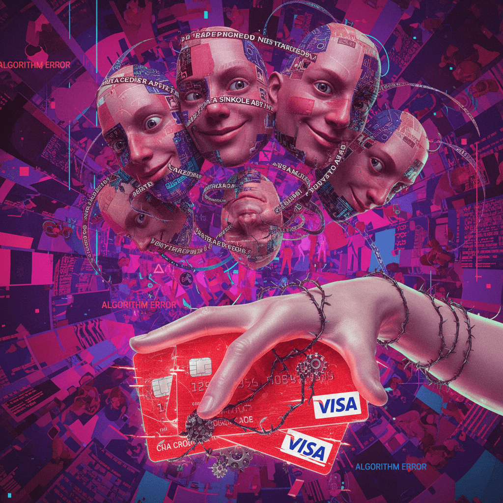 Visa hell meets creepy silicone faces: peak algorithm cringe