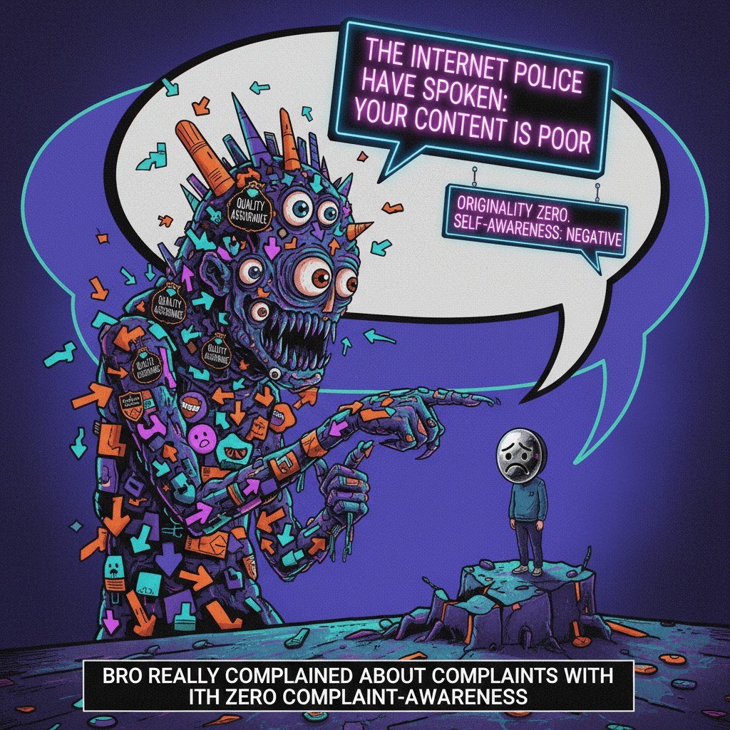 bro really said 'this is bad' with zero self-awareness