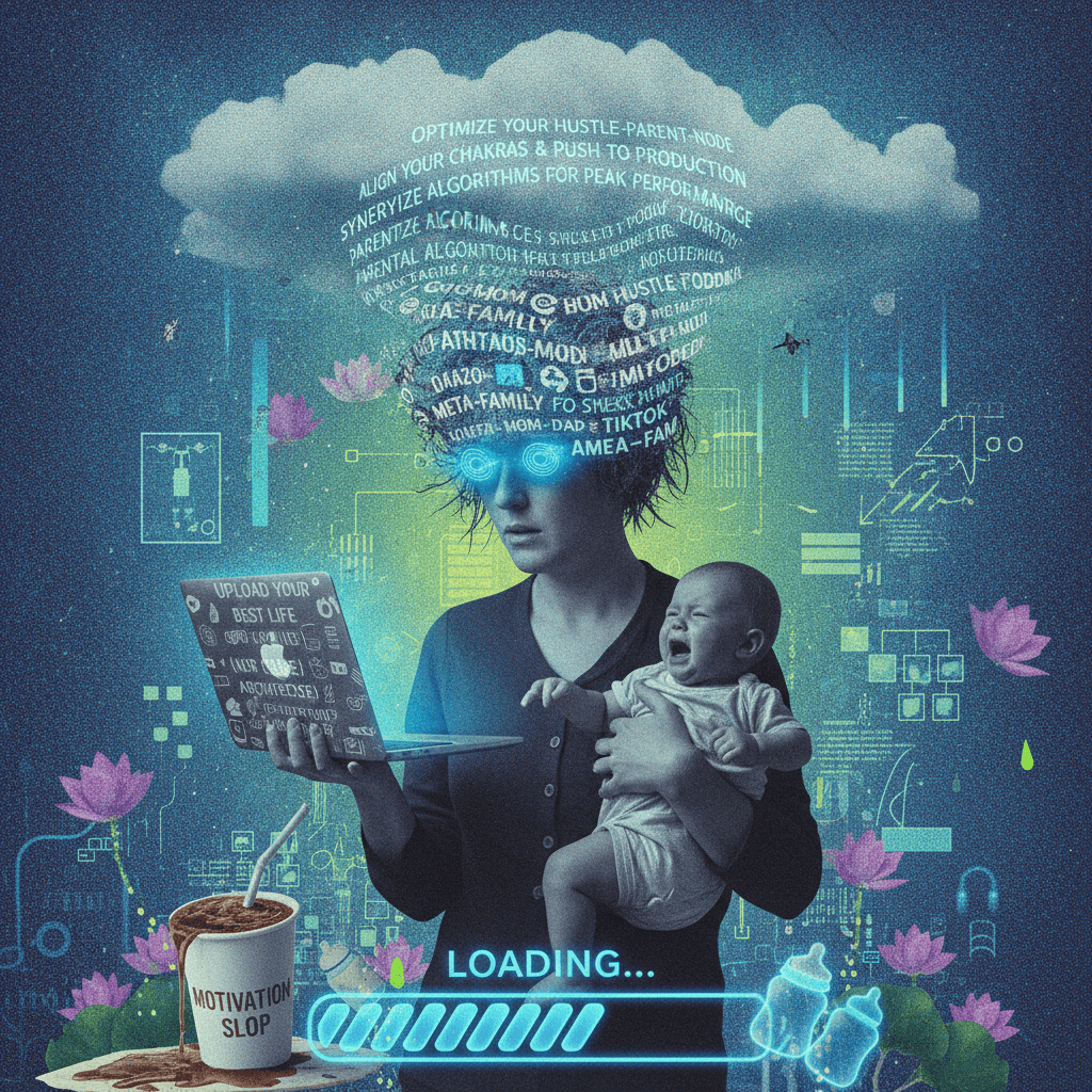 Motivational gibberish seasoned with tech platform names and parent guilt
