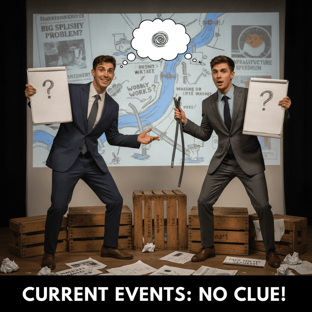 two lads explaining thames water while remembering absolutely nothing
