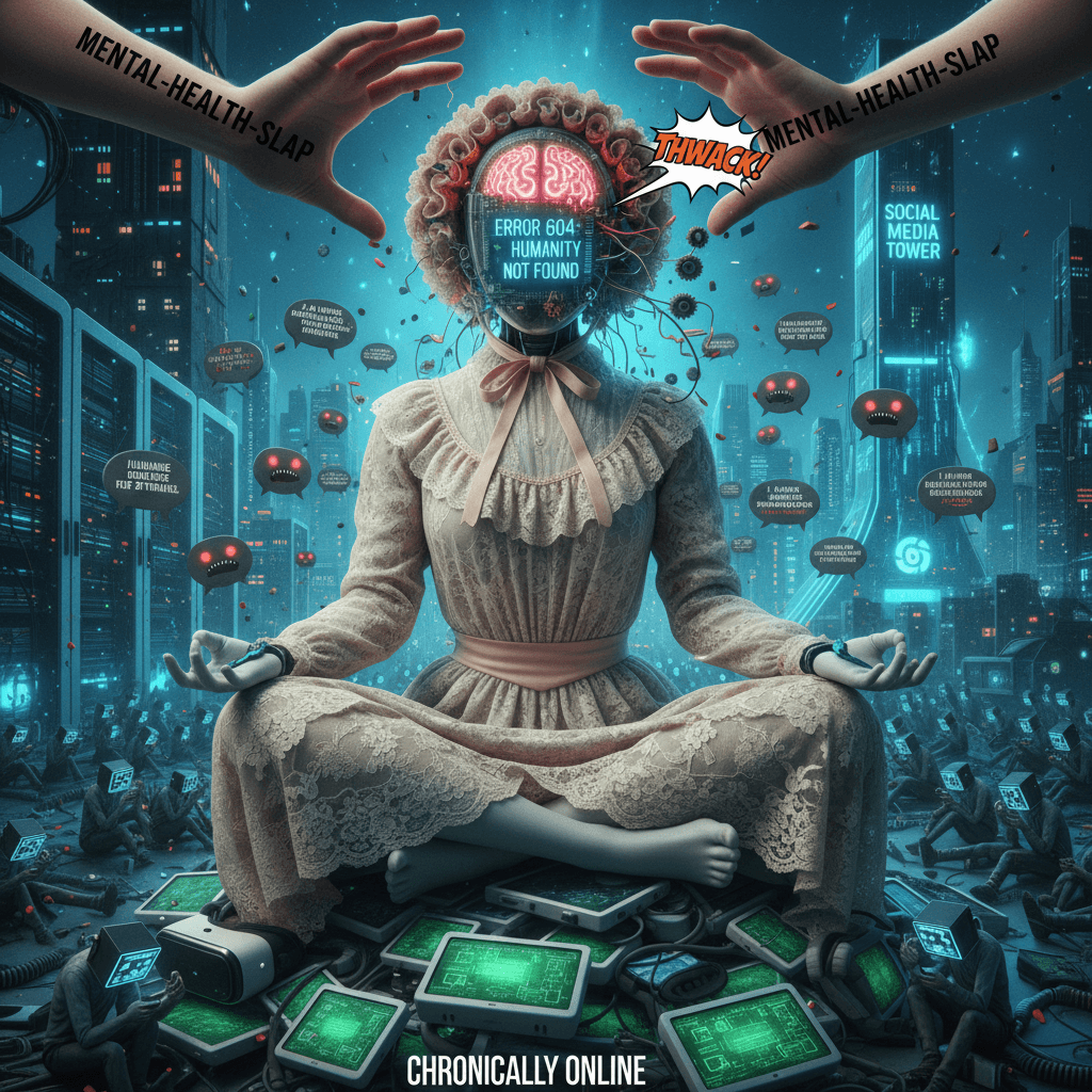 AI broke his brain, very demure, very mindful