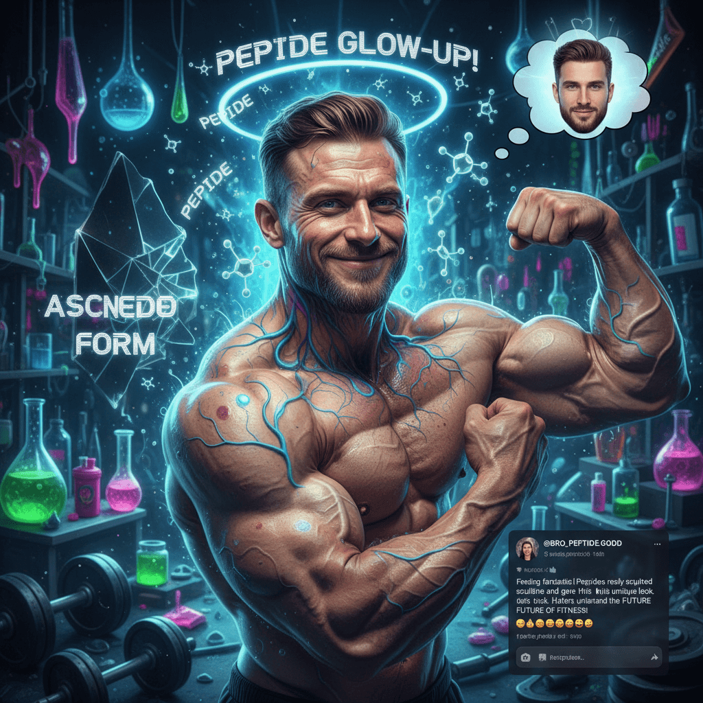 bro peptides changed his face, not in the way he thinks