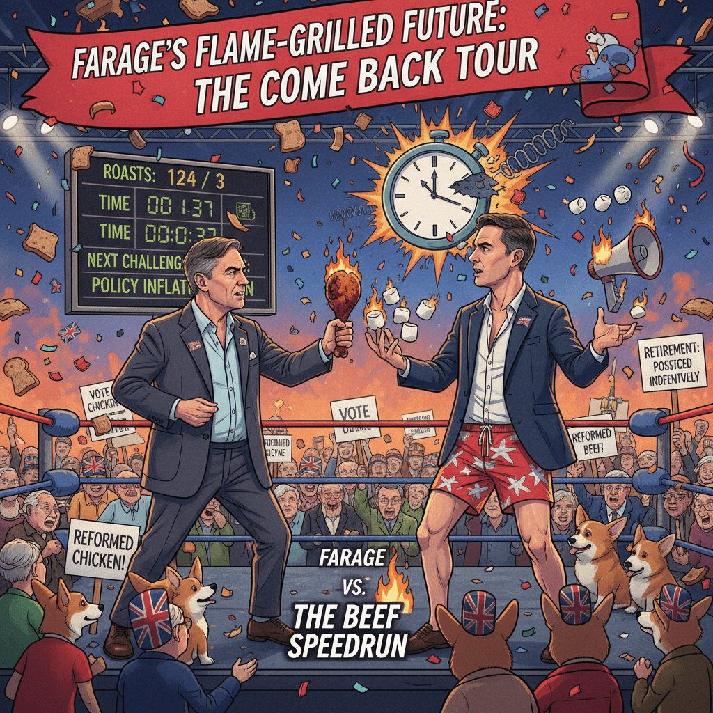 Farage vs Jenrick: when retirement roasts become campaign strategy