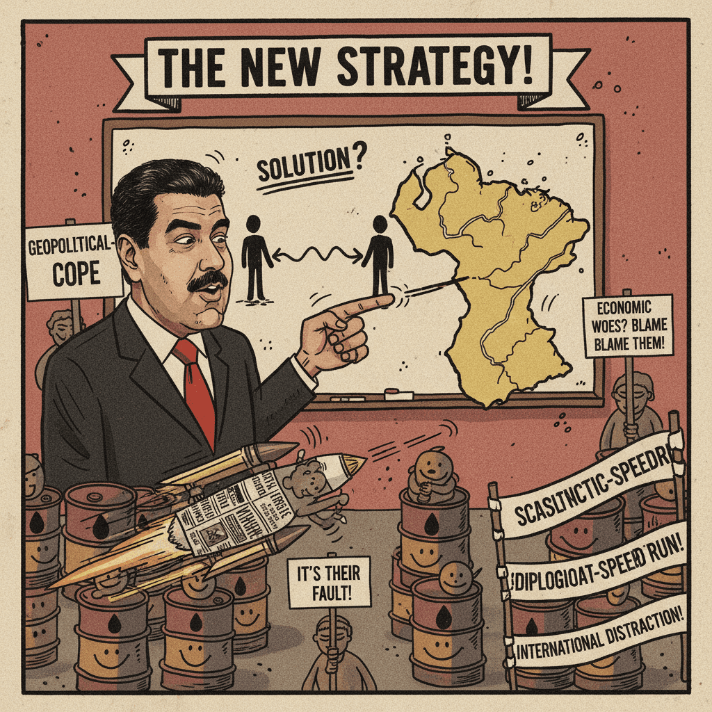 Maduro discovers revolutionary concept: pointing at neighbor