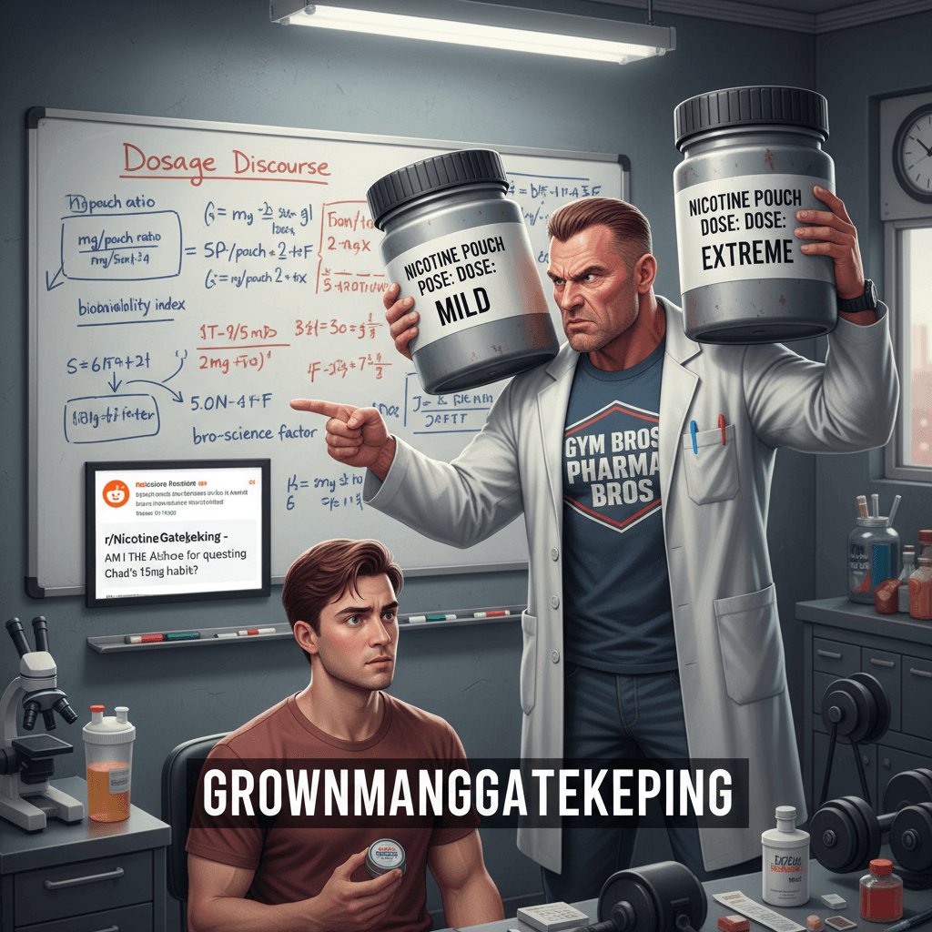 guy becomes incredibly pressed about other dudes' nicotine pouch strength