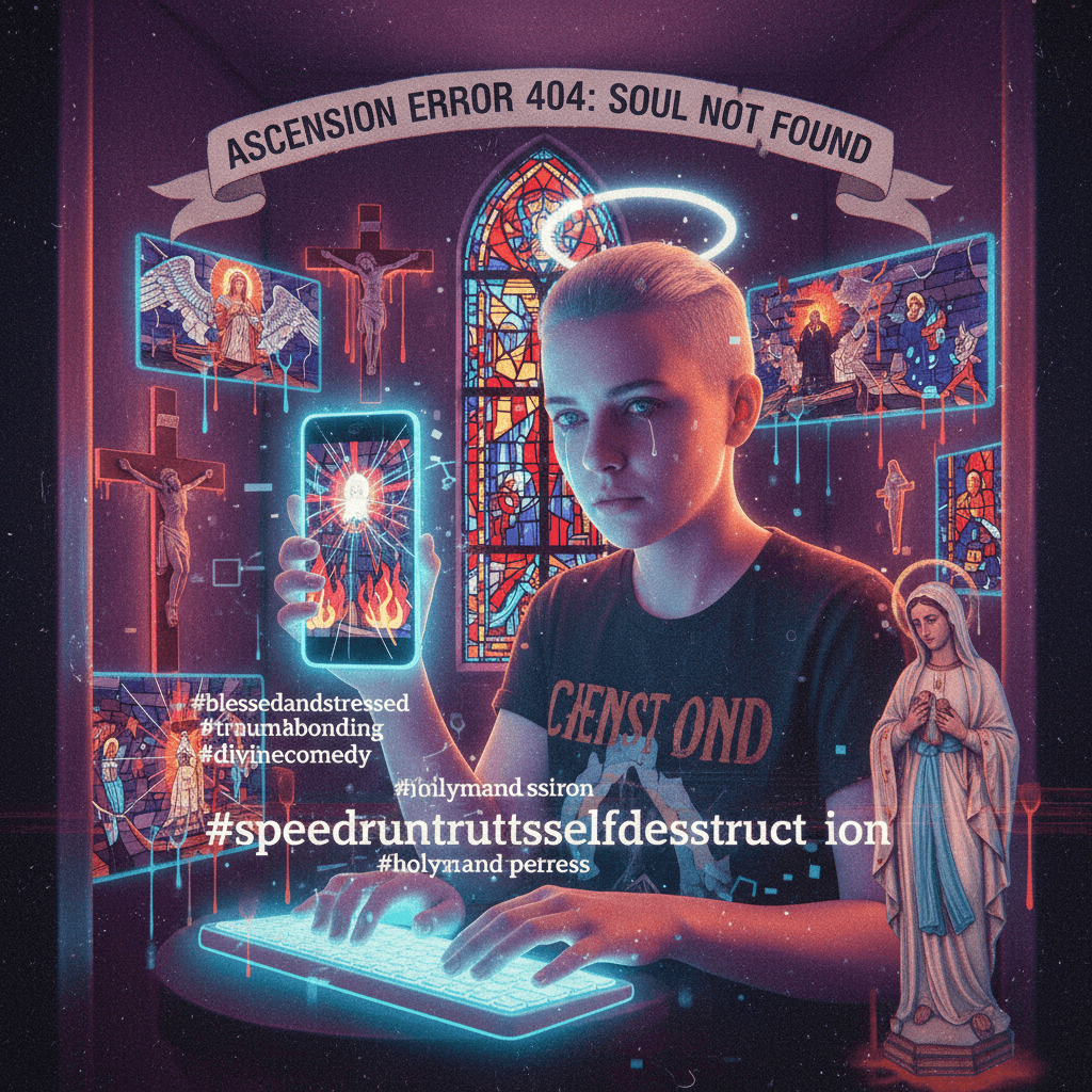 Using religion as aesthetic for emotional damage speedrun