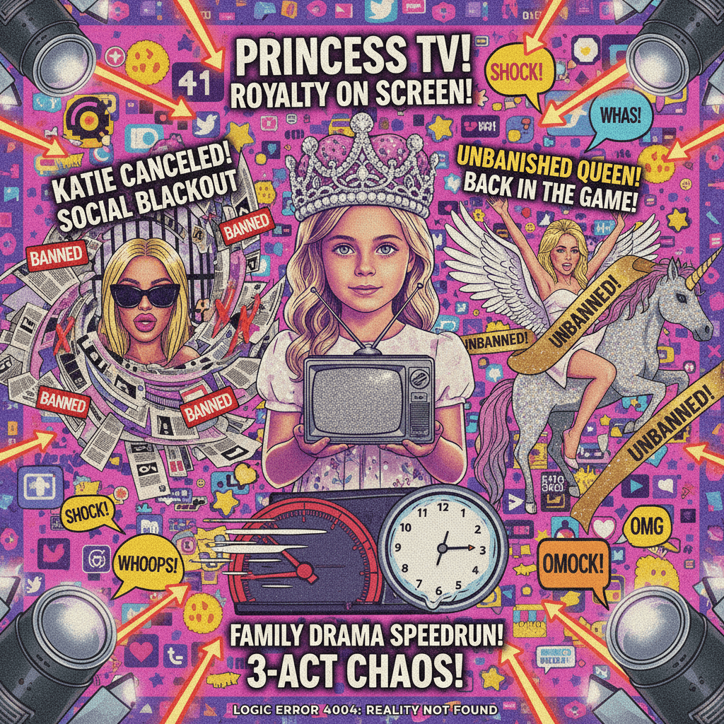 Katie Price's daughter gets a TV show, Katie gets a ban, Katie gets unbanned. Peak logic.