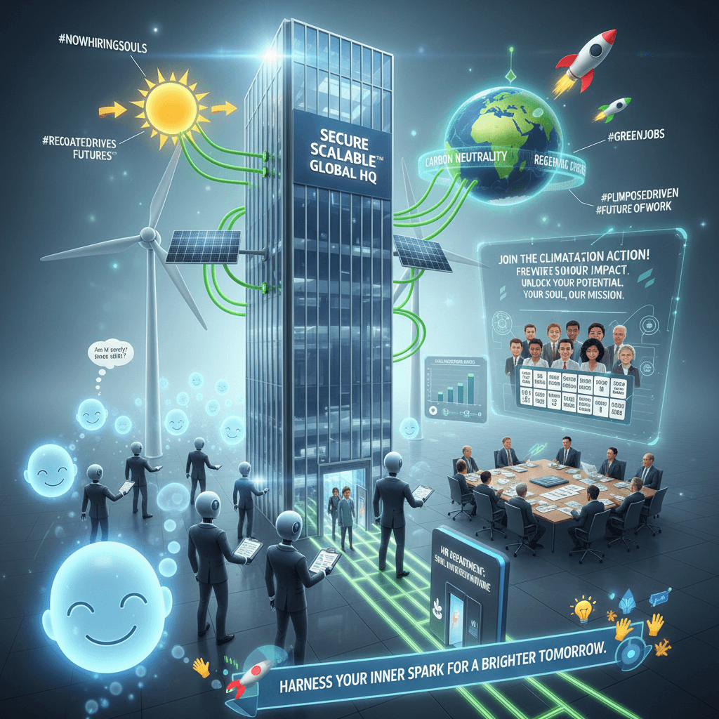 secure scalable systems™ for climate action™ - now hiring your soul