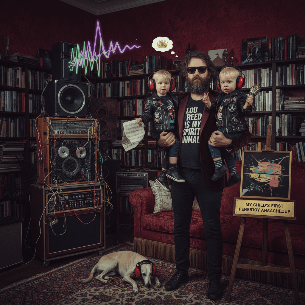 raising kids on experimental noise rock to assert dominance