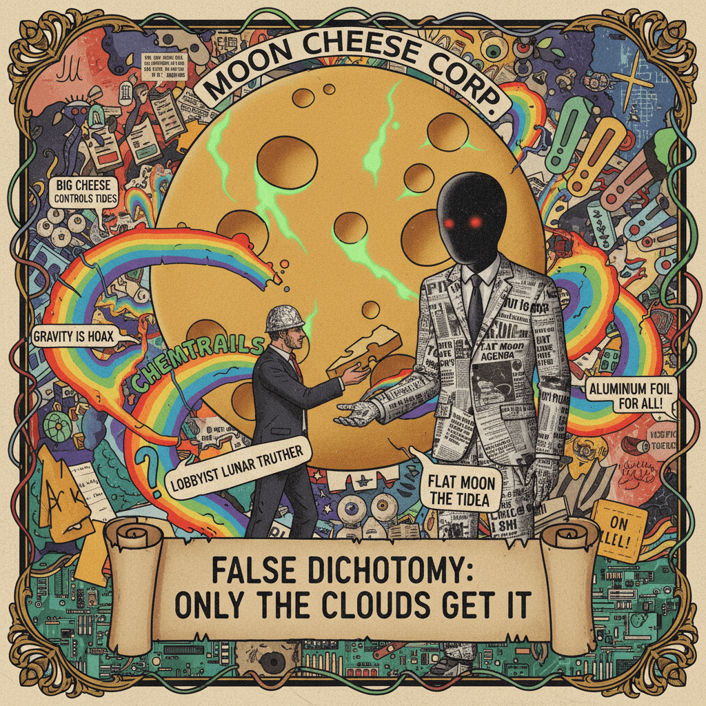 moon cheese vs shadow govt: a false dichotomy only chemtrails understand