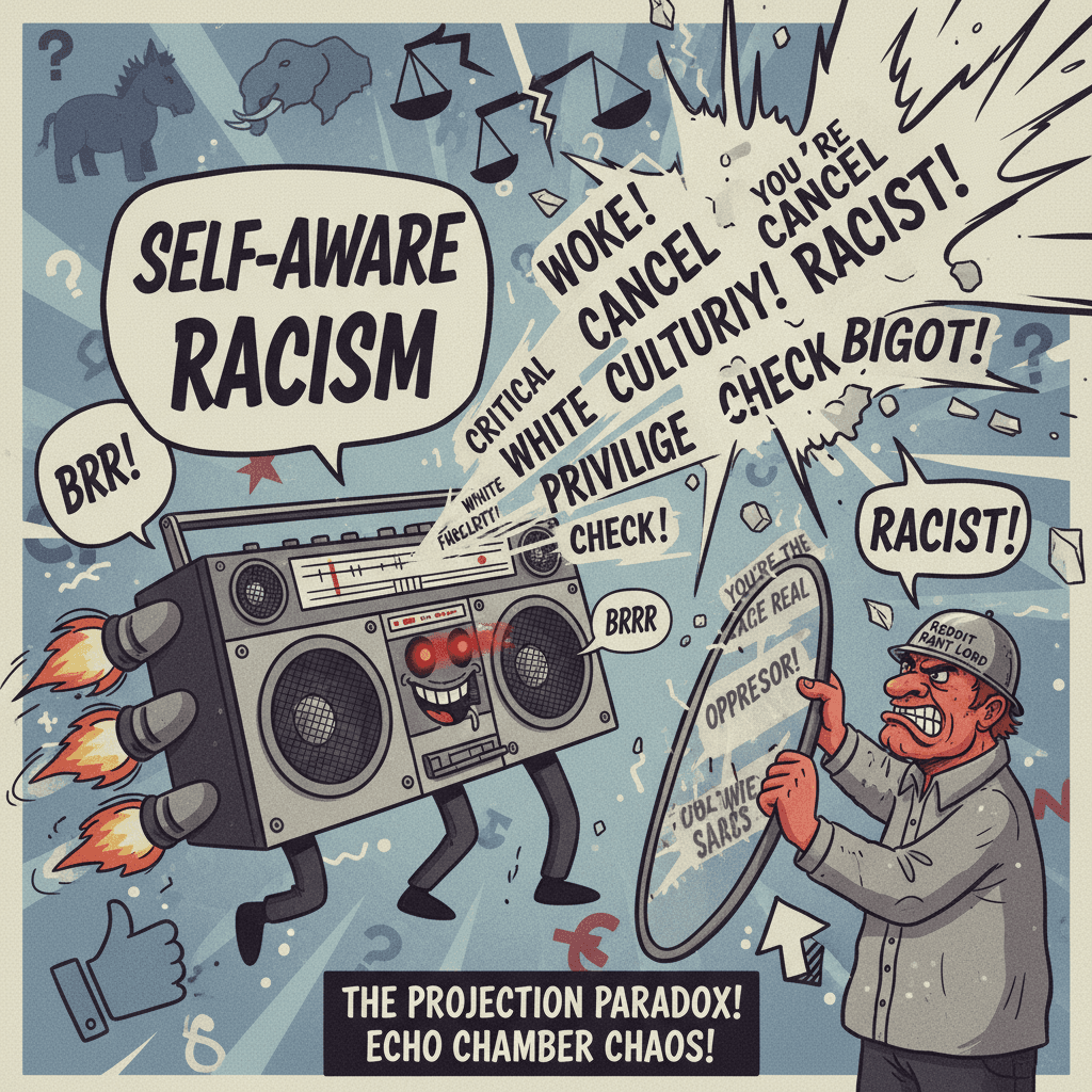 Self-aware racism accusations go brrr