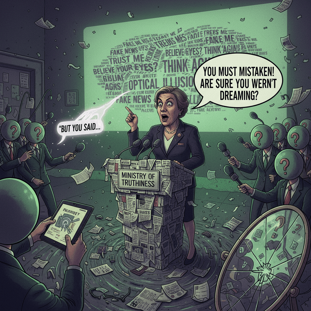 Secretary denies own words with 'were you even there?' energy