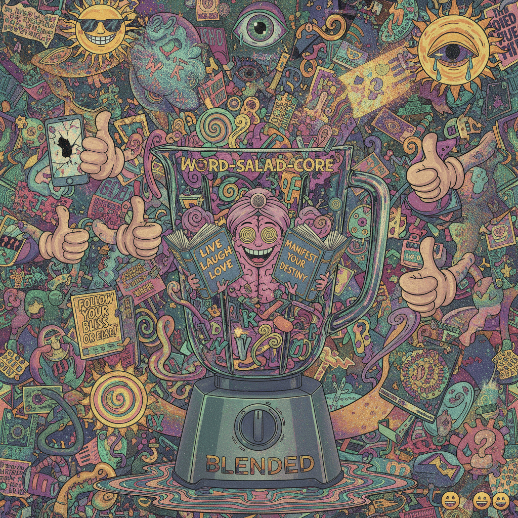 incomprehensible vibes meets self-help clichés in a blender