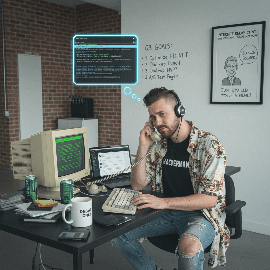 IRC-pilled startup bro wants to LARP as 1990s sysadmin