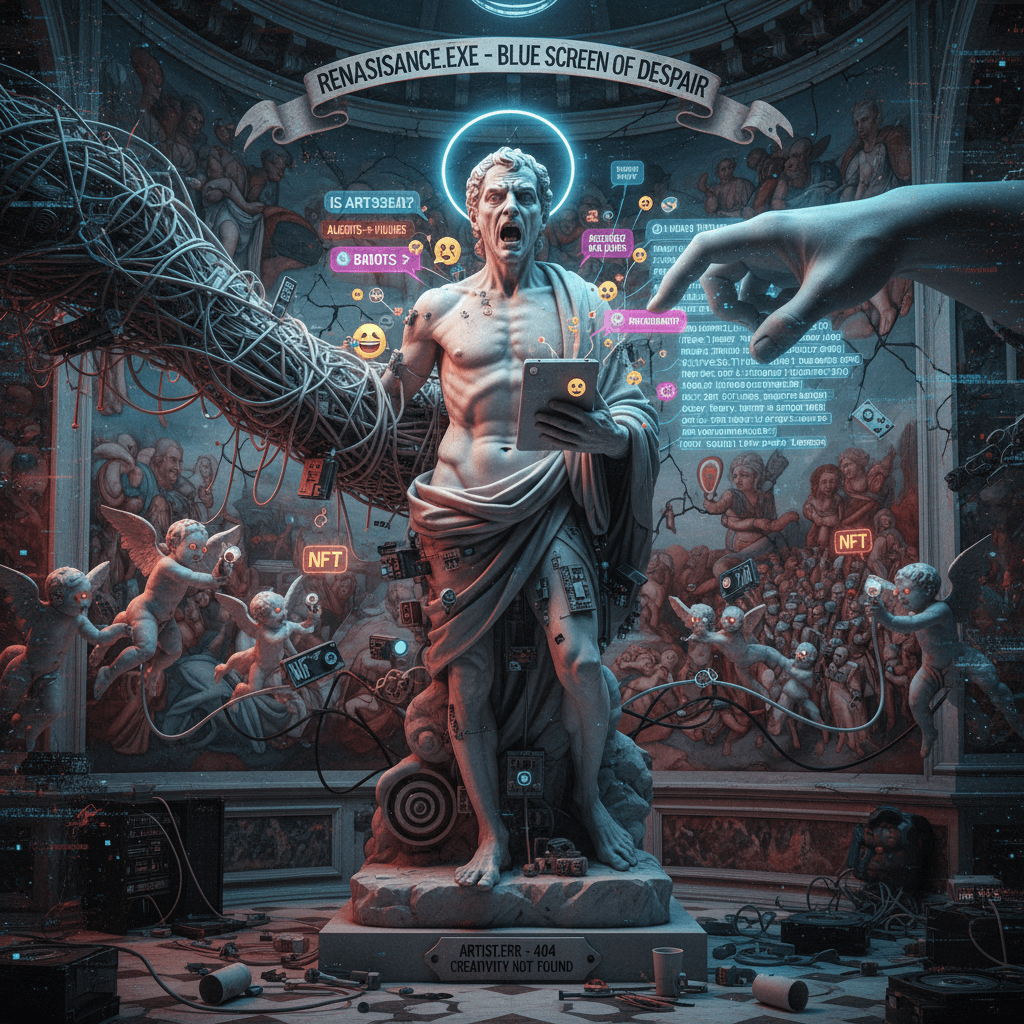 Michelangelo's fever dream after reading Twitter discourse