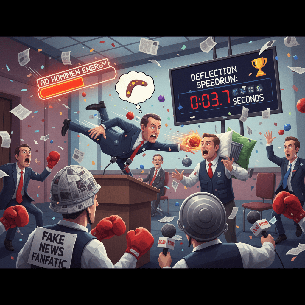 dodge question, attack messenger, repeat dodge. classic move