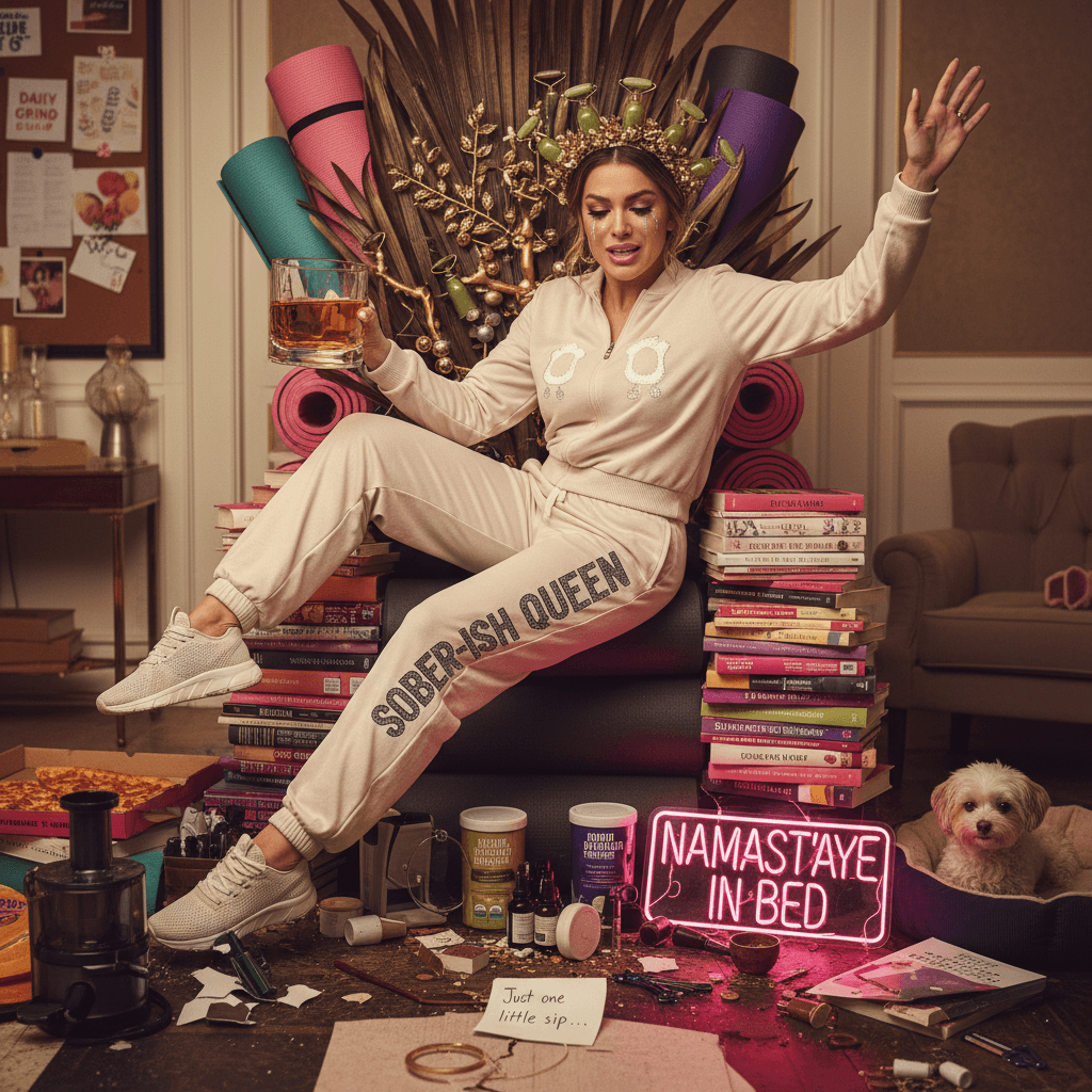 Queen of wellness dethroned by one whiskey glass