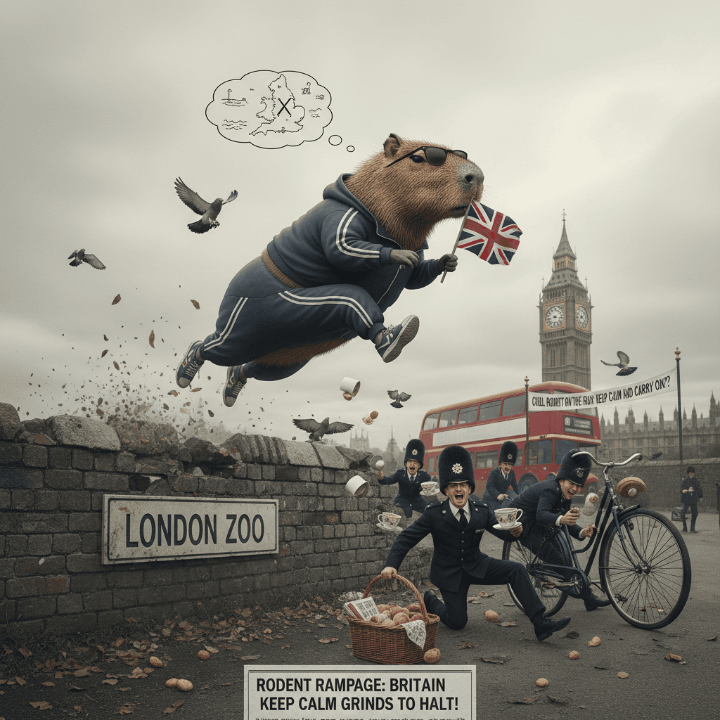 Capybara speedruns zoo escape, England now dealing with loose chill rodent