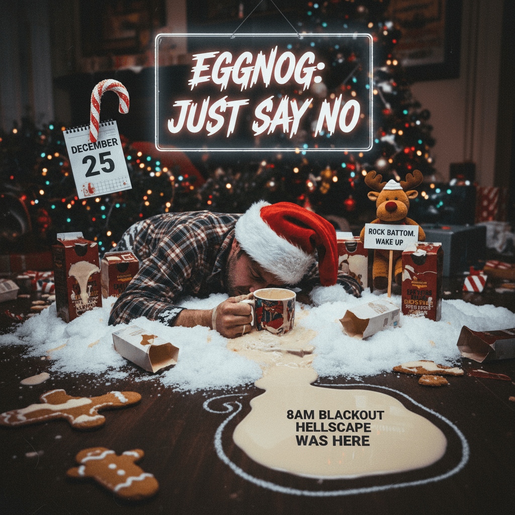 PSA-coded TikTok assumes one eggnog leads to 8am blackout hellscape