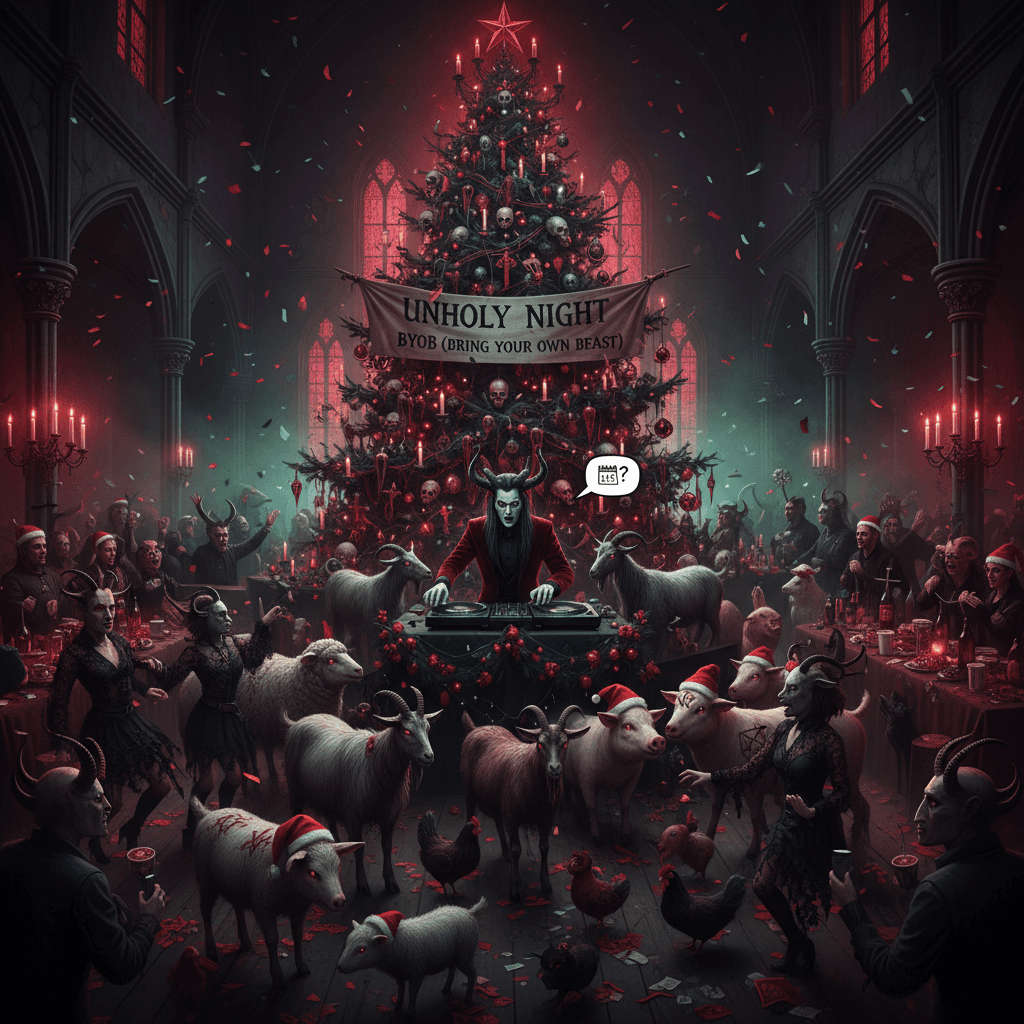 Satan's holiday party hits different when the livestock RSVP