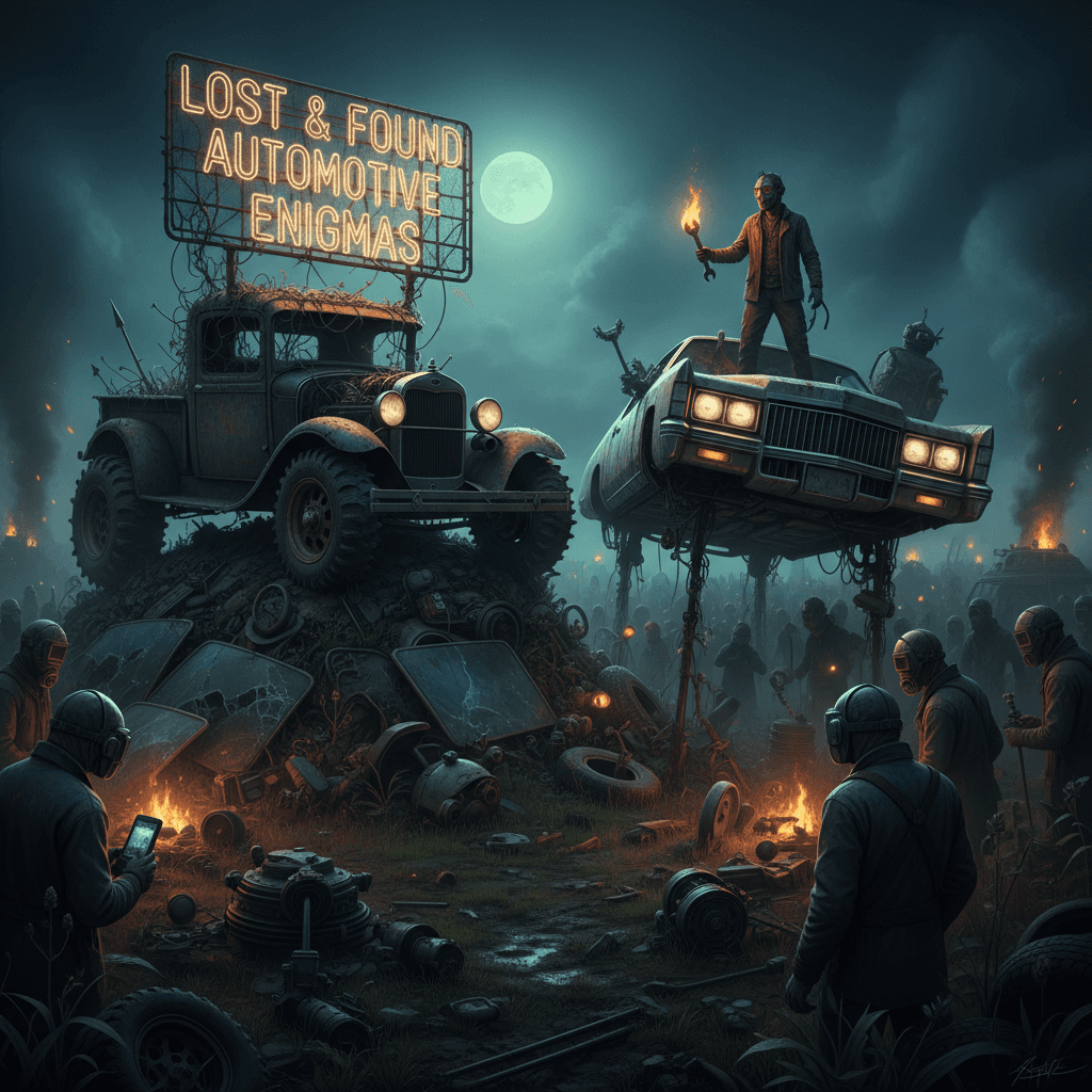 Two cars in a field at night? Peak r/whatisthisthing energy