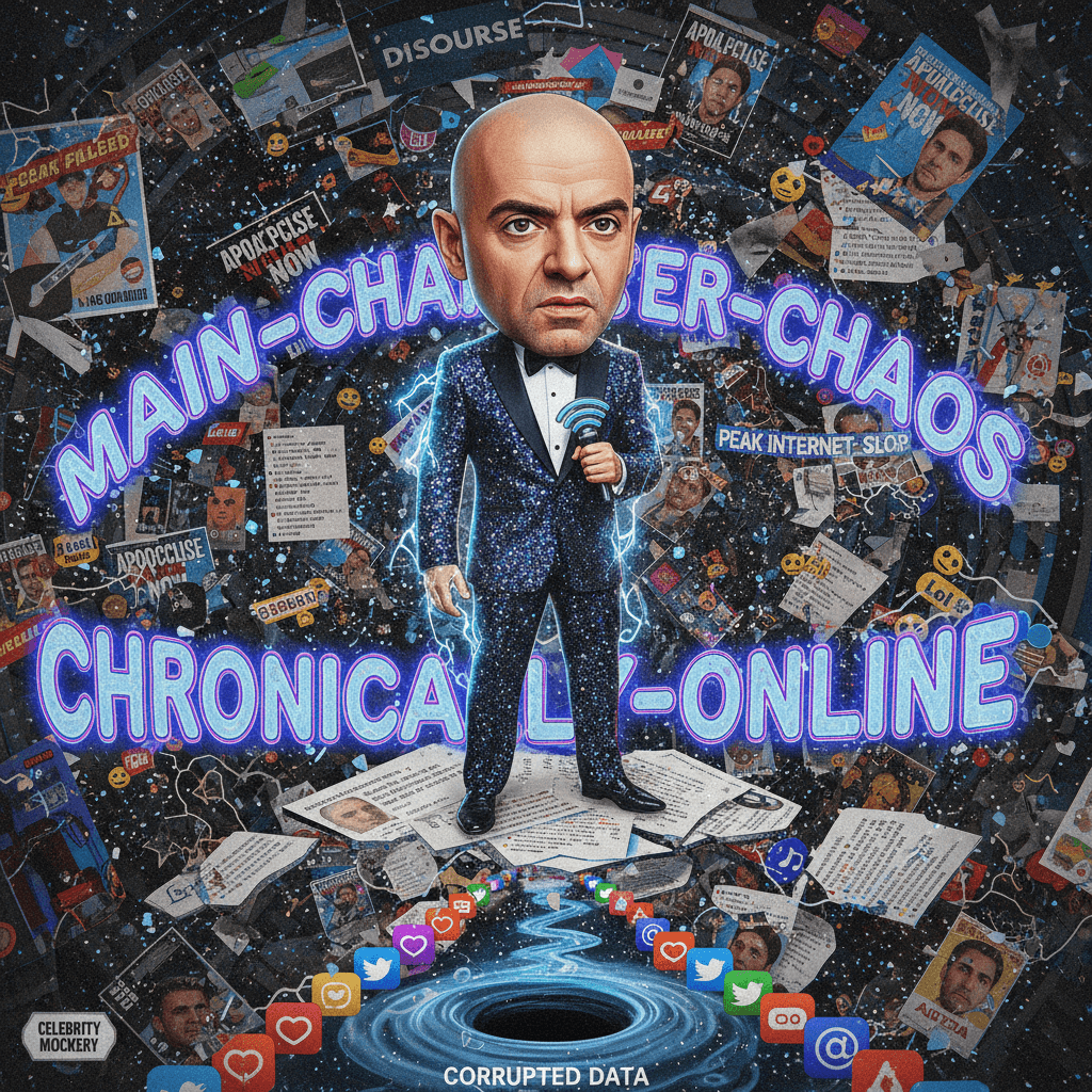 Bald George Michael apocalypse discourse feat. corrupted comments & sparkle suit