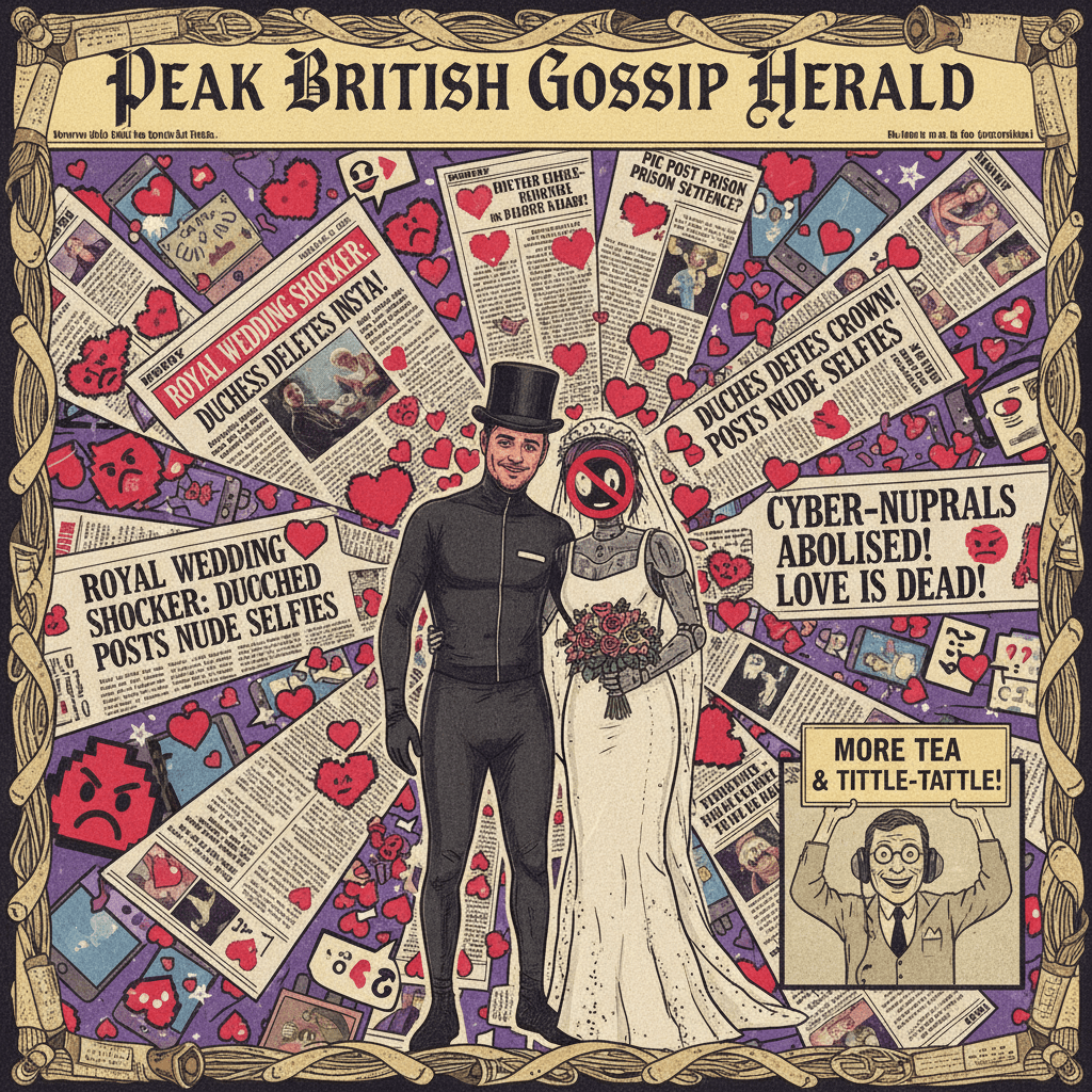 Wedding pics + social media ban discourse = peak tabloid energy