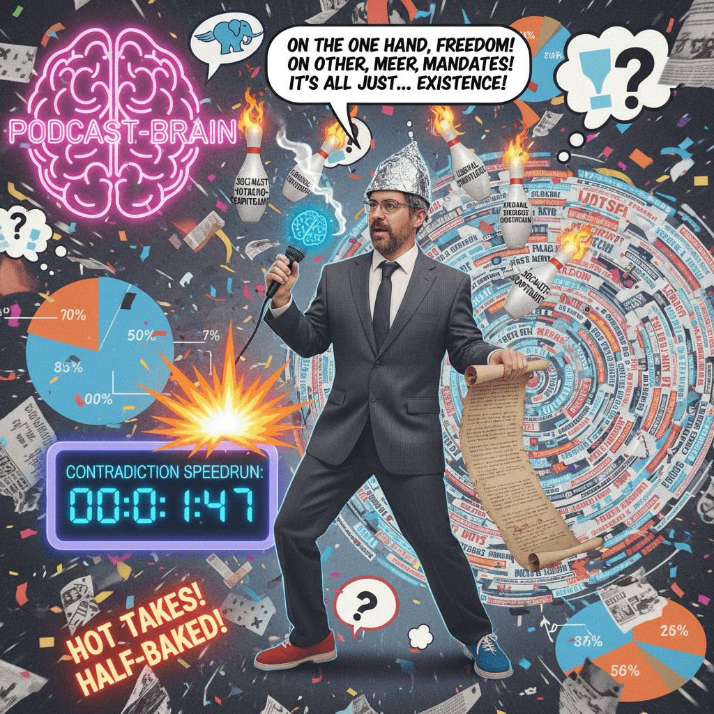 man contradicts himself while discovering politics exists