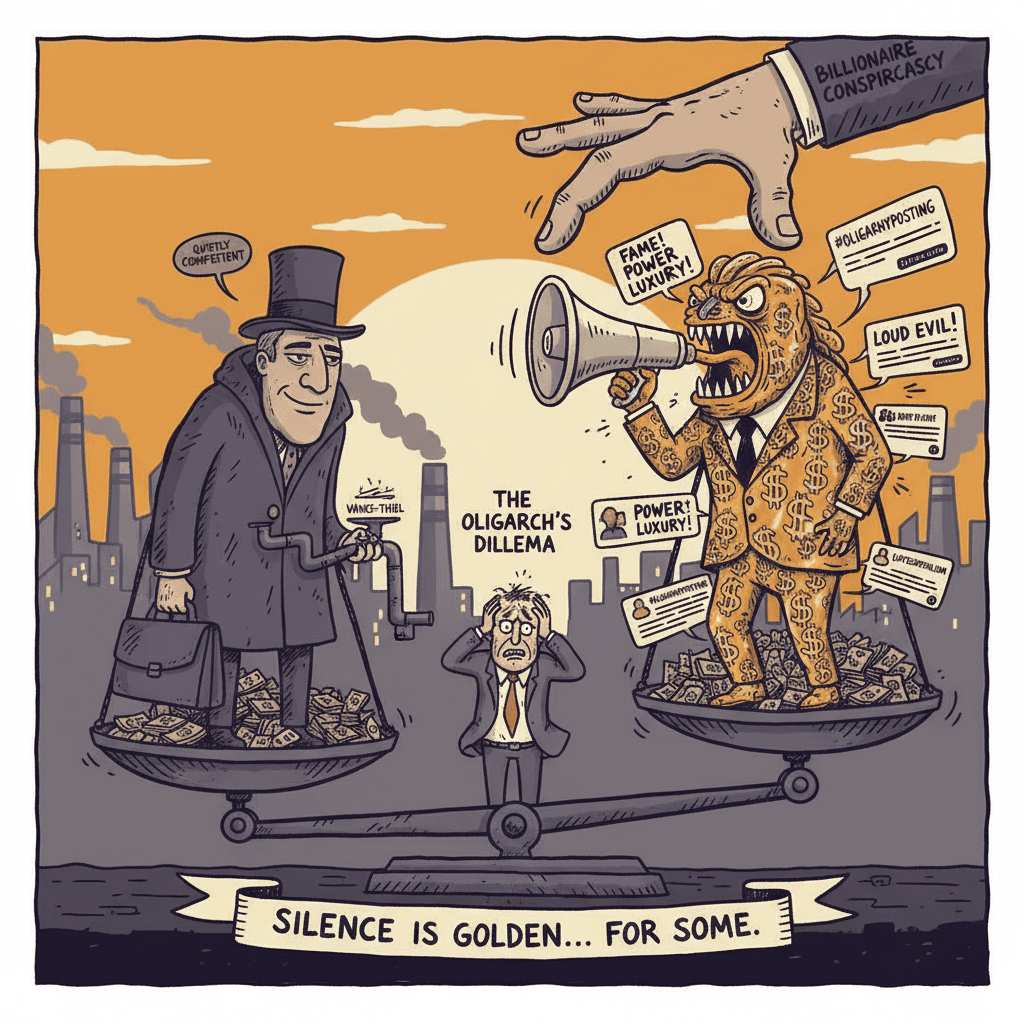 Quietly competent evil vs loud evil: the oligarch's dilemma