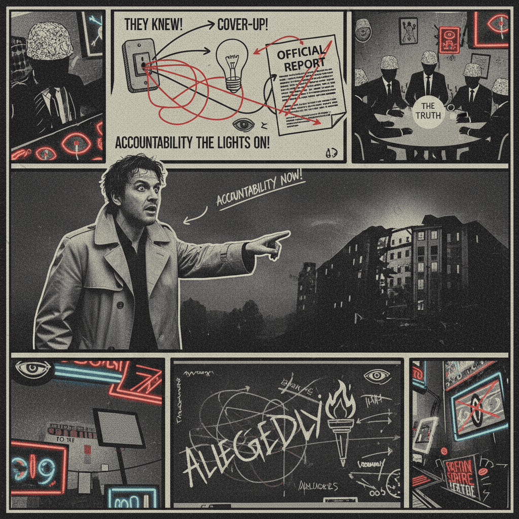 Someone kept the lights on for him, allegedly