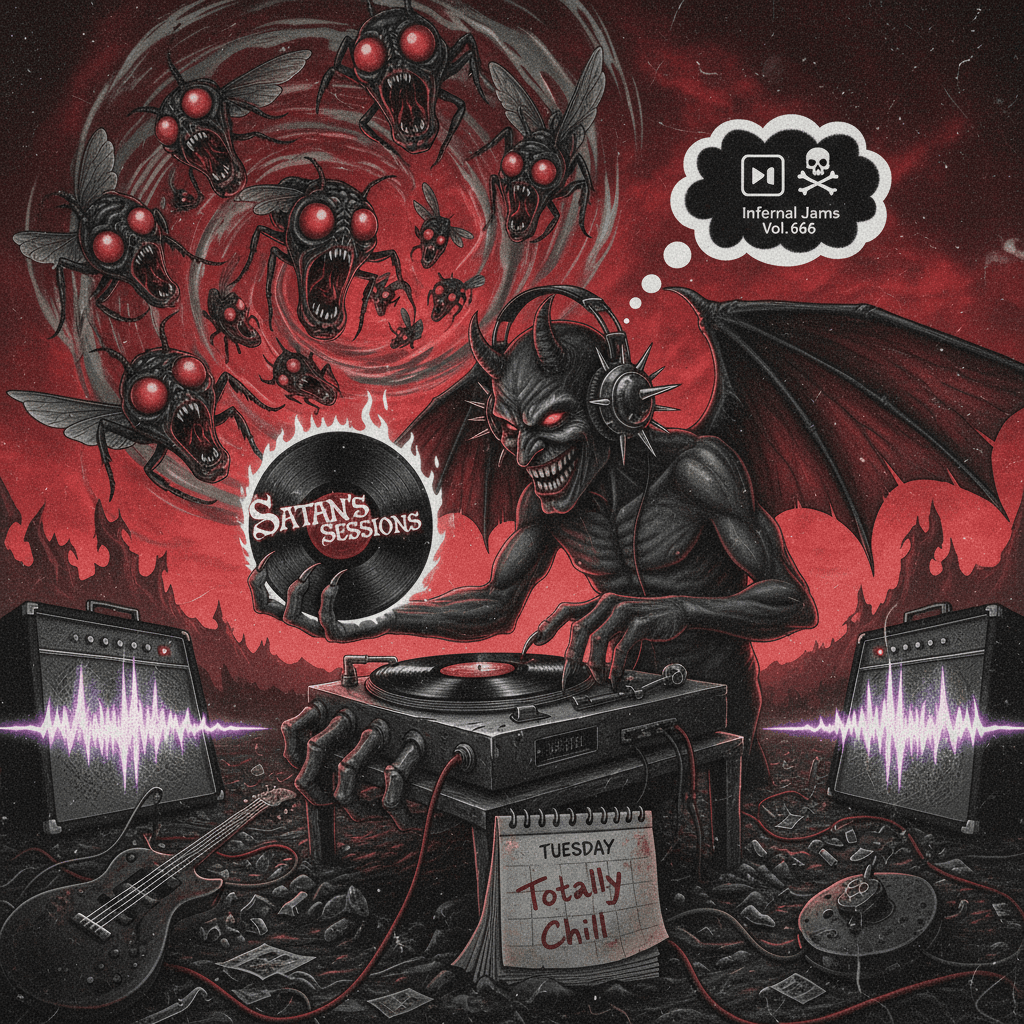 insects screaming about the devil's playlist, very normal Tuesday