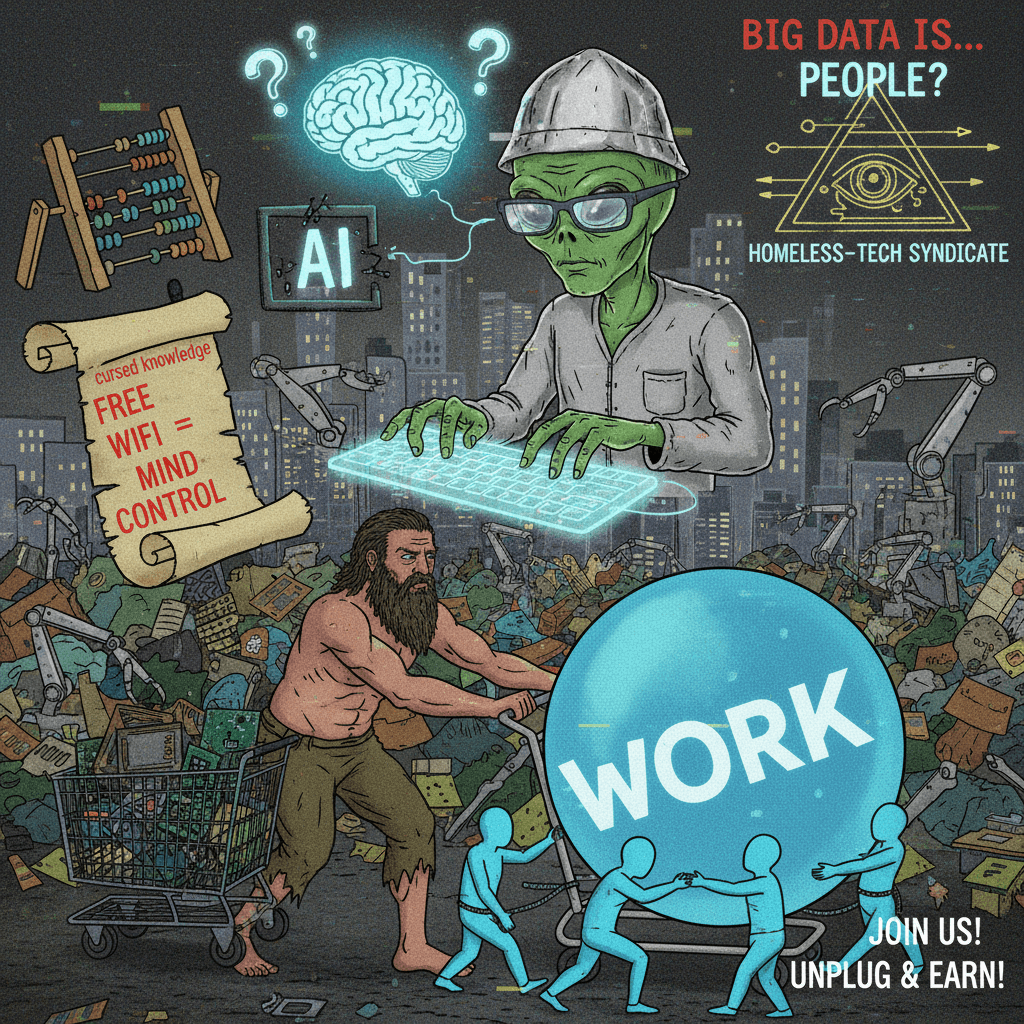 broke: AI research, woke: homeless labor force conspiracy