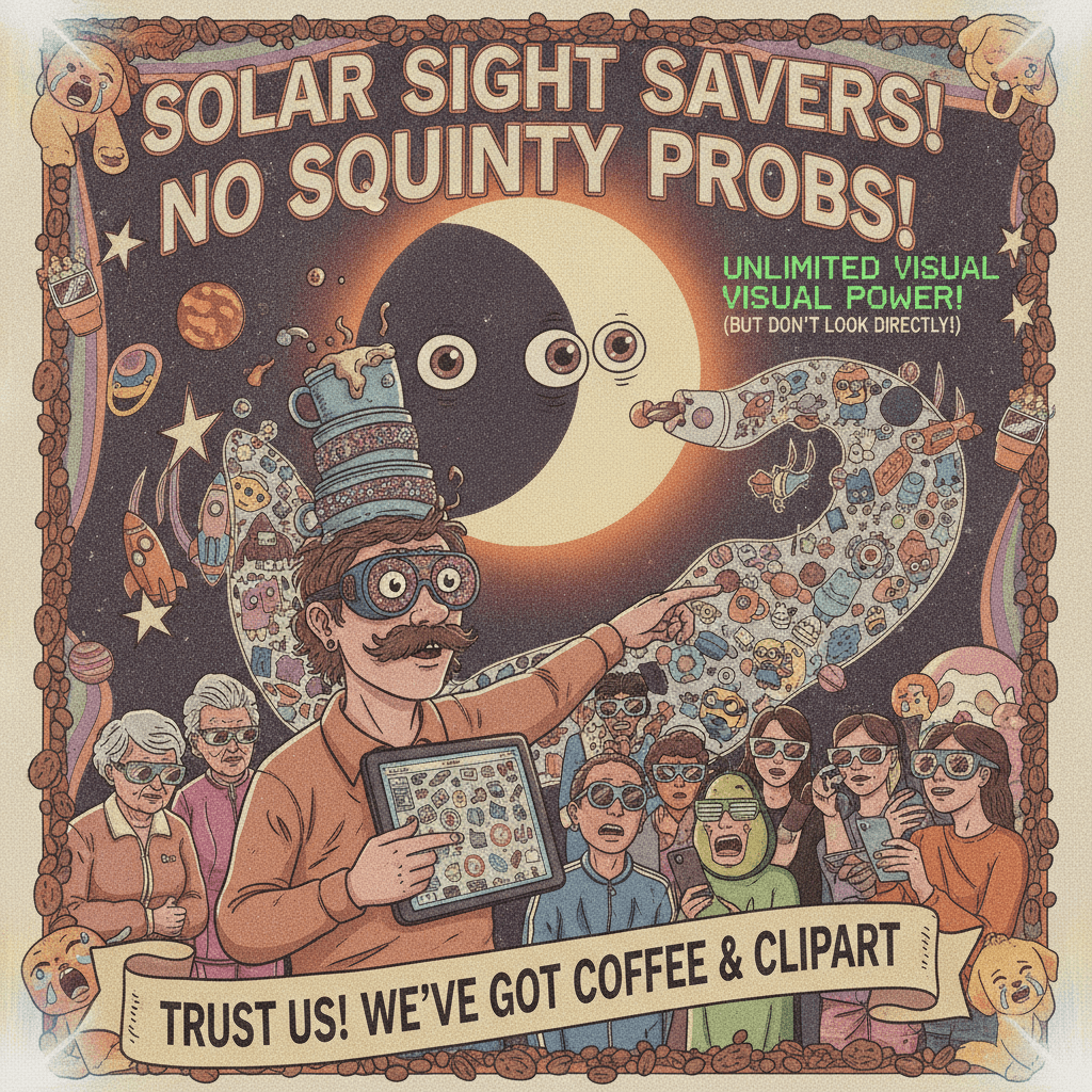 Eclipse PSA as designed by someone on their 7th espresso and unlimited Canva access