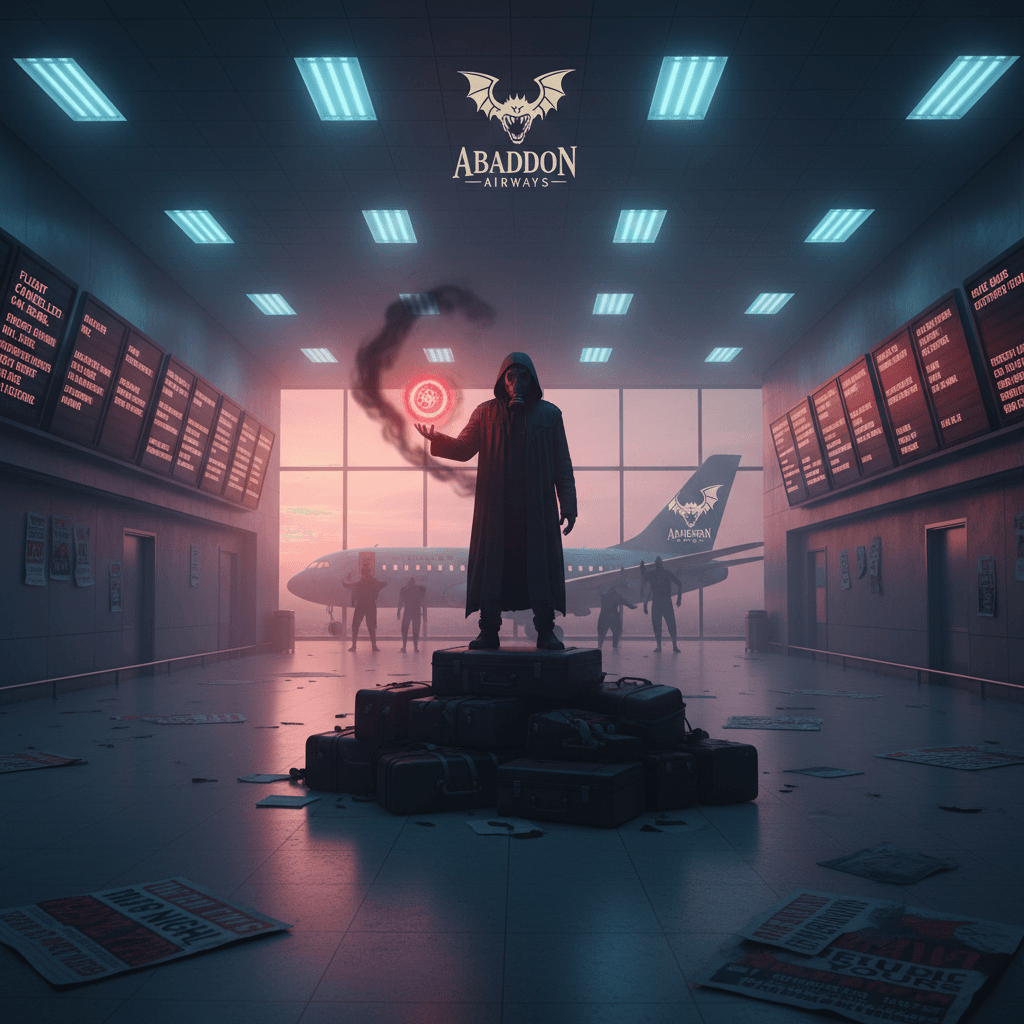 Refuses to elaborate, expects fear. Very mysterious. Much airline.