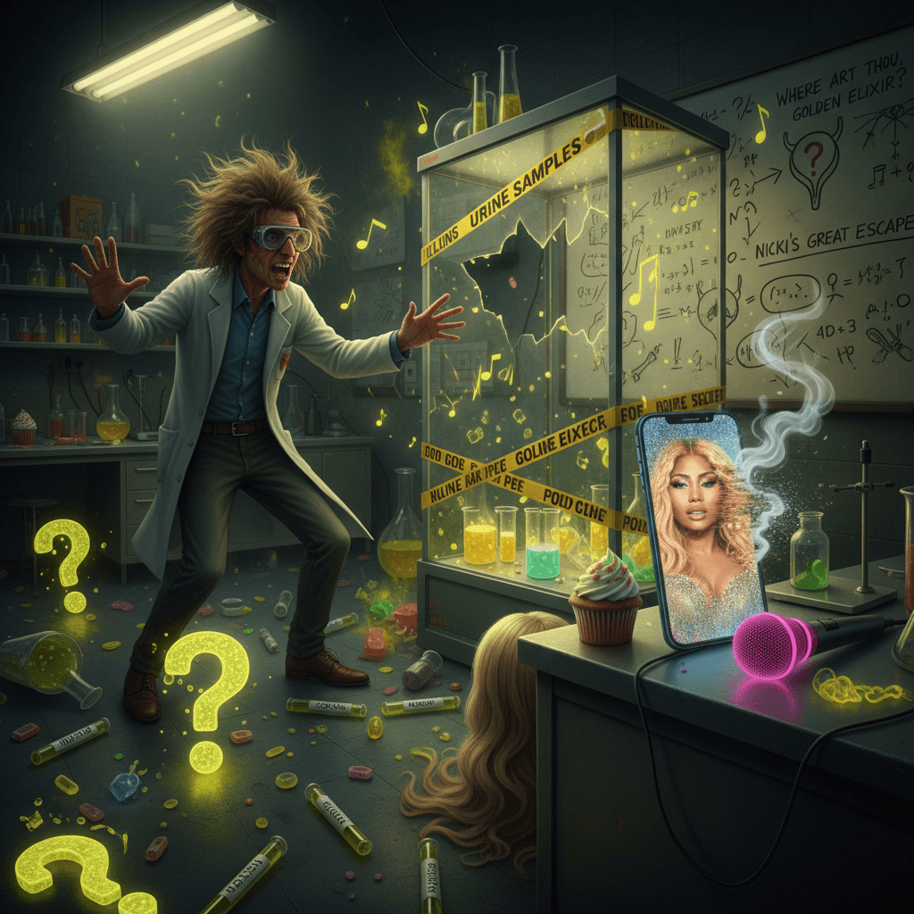 where's the pee samples at? (nicki minaj has left the chat)