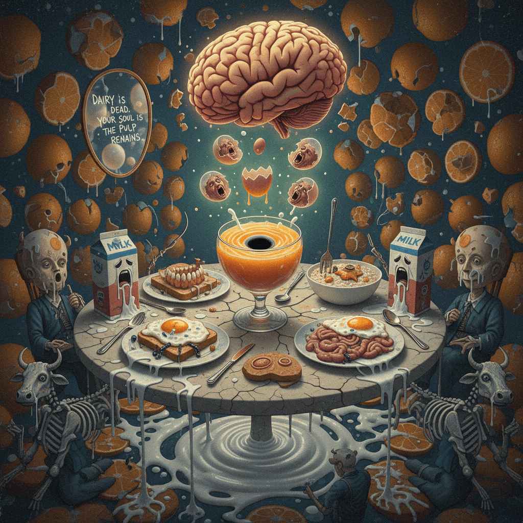 orange juice metaphysics and the soul's unexpected eggshell problem